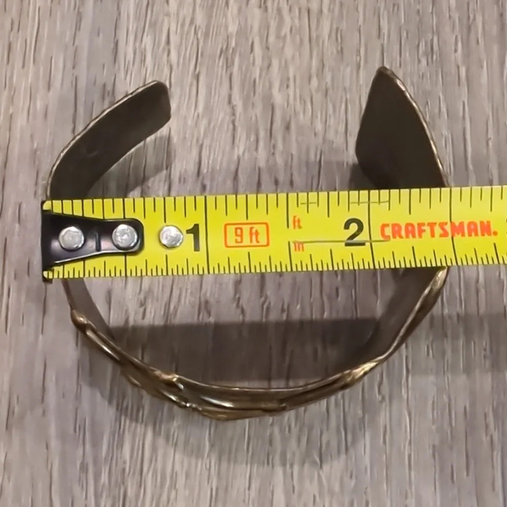 Vintage Brass Artisan Asymnetrical Cuff